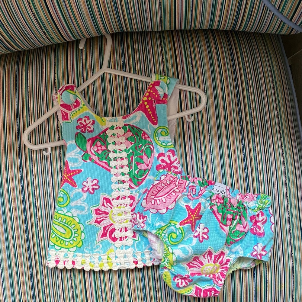 Cross/Open Back Mud Pie Baby Outfit